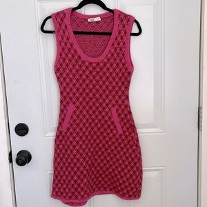 Zara pink and red knit minidress